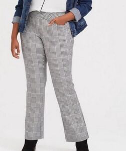 Women's Black and White Plaid Pants